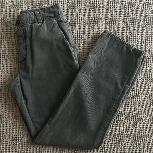 James Perse Standard Gray Cotton Cashmere Twill Boyfriend Chino Pants Women's 26